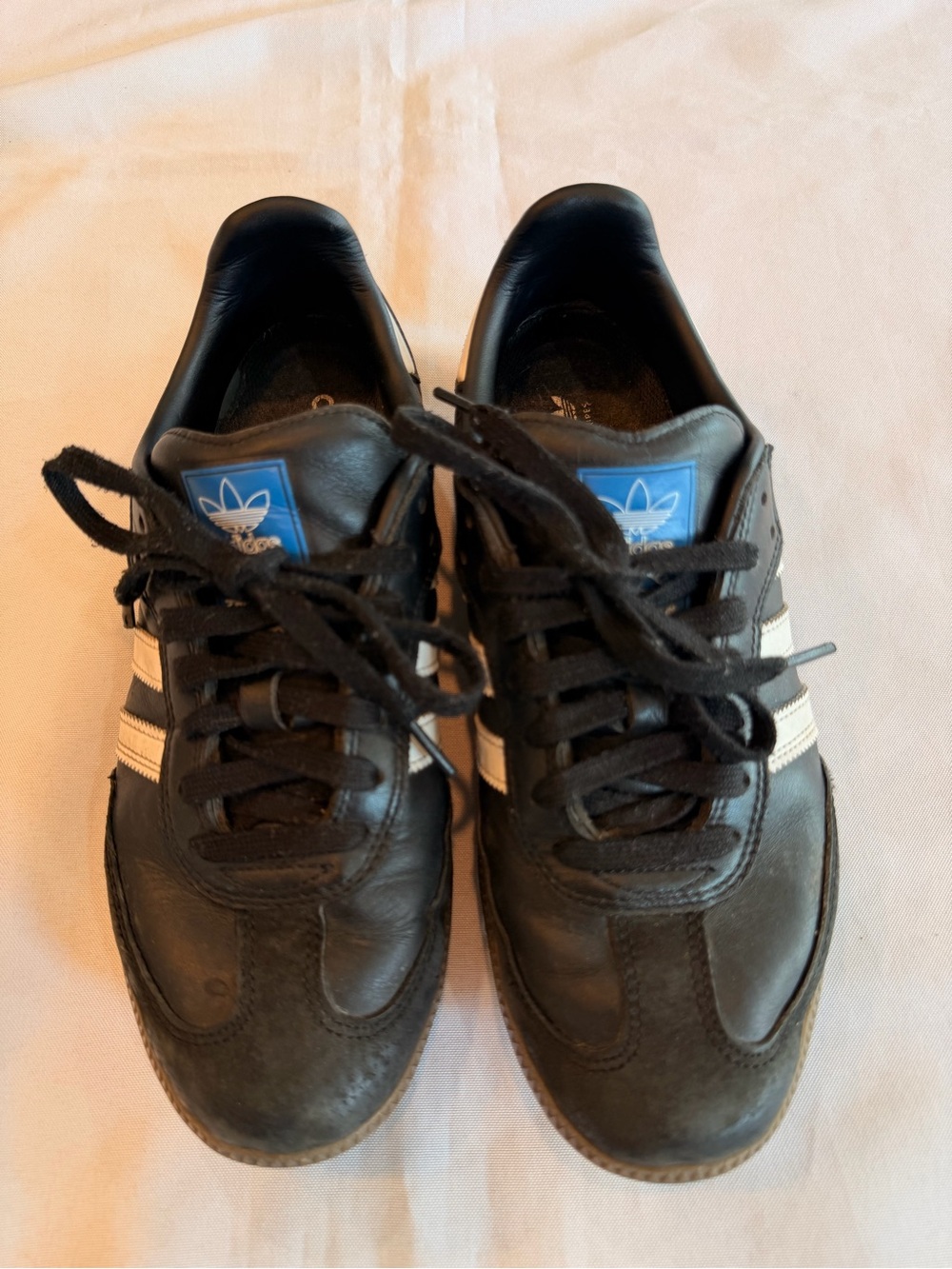 Adidas Samba OG Sneakers Black with White Signature Stripes Sz 8.5 AS-IS